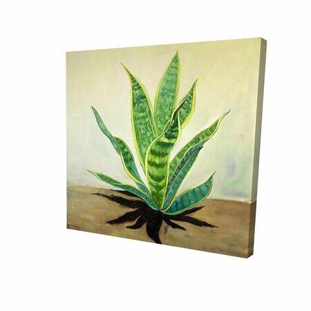 FONDO 16 x 16 in. Succulent Plant Mother-In-Laws Tongue-Print on Canvas FO2790324
